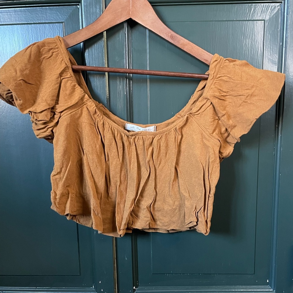 dark orange free people crop top